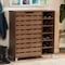 Baxton Studio Shirley "Walnut" Medium Wood 2-Door Shoe Cabinet with Open Shelves 124-6602 - alternate 6